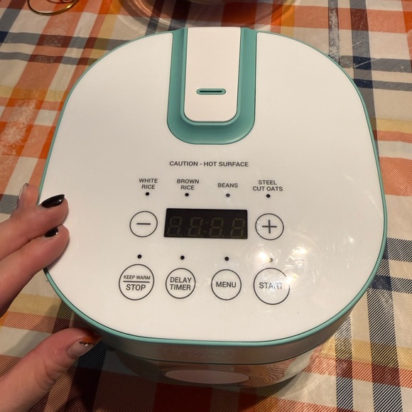 GreenLife Turquoise Rice Cooker - Picture 5 of 8